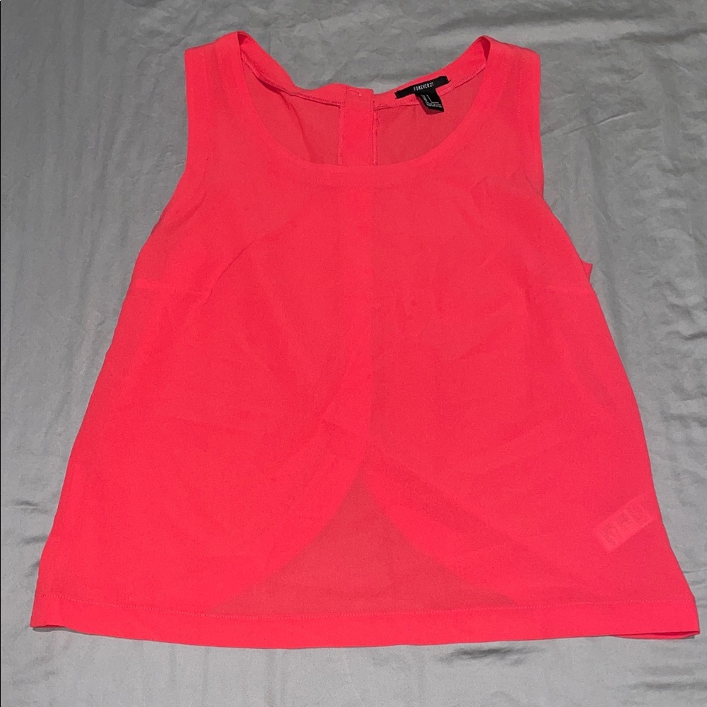 Forever 21 Vibrant Pink Sleeveless Top